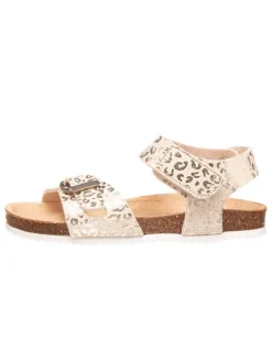 Sandalen in Beige/ Gold