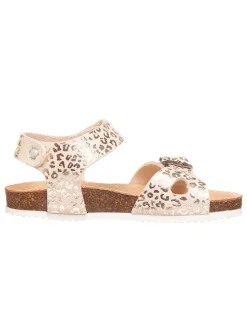 Sandalen in Beige/ Gold