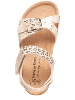Sandalen in Beige/ Gold