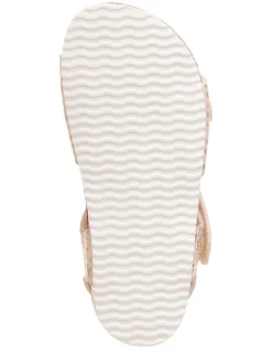 Sandalen in Beige/ Gold