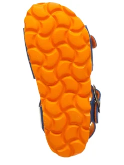 Sandalen in Blau/ Orange