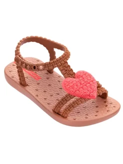 Sandalen in Braun/ Lachs/ Bunt