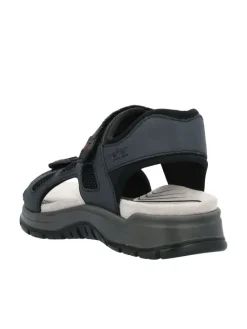 Sandalen in denim/schwarz/schwarz