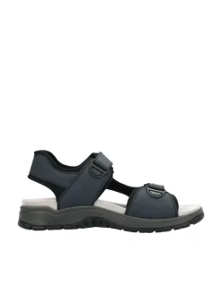 Sandalen in denim/schwarz/schwarz