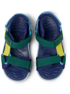 Sandalen in Dunkelblau/ Grün