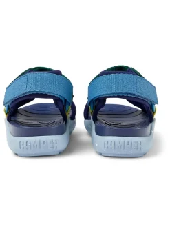 Sandalen in Dunkelblau/ Grün