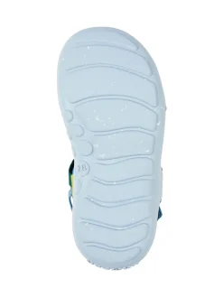 Sandalen in Dunkelblau/ Grün