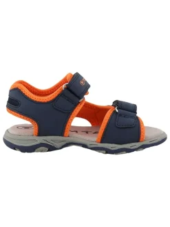 Sandalen in Dunkelblau/ Orange