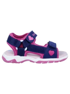 Sandalen in Dunkelblau/ Pink
