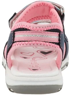 Sandalen in Dunkelblau/ Rosa/ Bunt