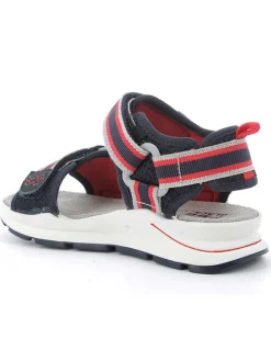 Sandalen in Dunkelblau/ Rot