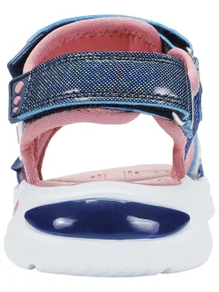 Sandalen in Dunkelblau/ Rosa