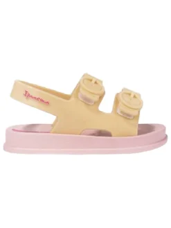 Sandalen in Gelb/ Rosa