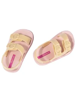 Sandalen in Gelb/ Rosa