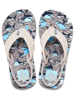 Sandalen in Grau/ Dunkelblau