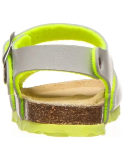 Sandalen in Grau/ Gelb