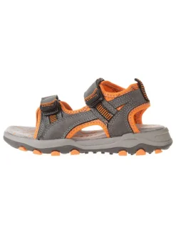 Sandalen in Grau/ Orange