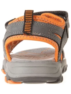 Sandalen in Grau/ Orange