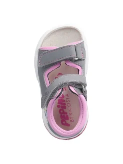 Sandalen in Grau/ Rosa