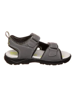 Sandalen in Grau/ Schwarz/ Gelb