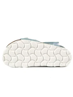 Sandalen in Hellblau/ Bunt