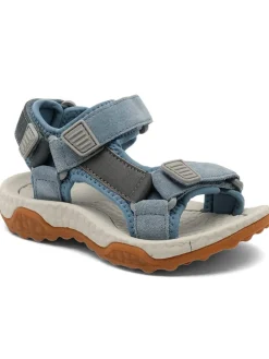 Sandalen in Hellblau/ Grau