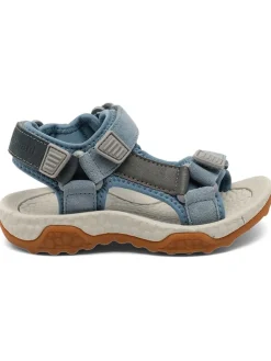 Sandalen in Hellblau/ Grau