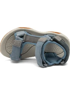 Sandalen in Hellblau/ Grau