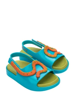 Sandalen in Hellblau/ Grün