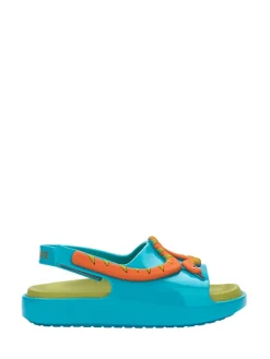 Sandalen in Hellblau/ Grün