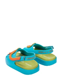 Sandalen in Hellblau/ Grün