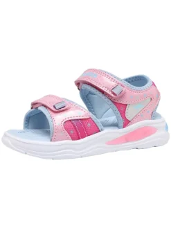 Sandalen in Hellblau/Rosa