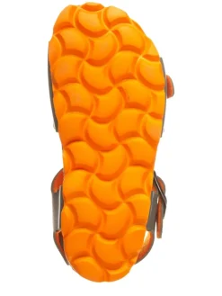 Sandalen in Khaki/ Orange