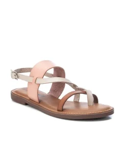 Sandalen in Rosa/ Beige