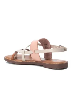 Sandalen in Rosa/ Beige