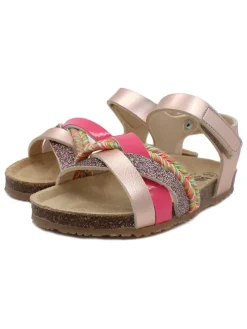 Sandalen in Rosa/ Bunt