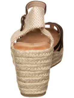 Sandalen in Schwarz/ Creme