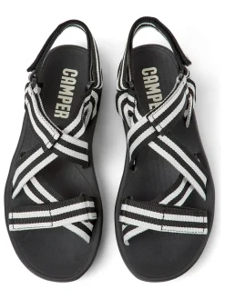 Sandalen in Schwarz/ Weiß