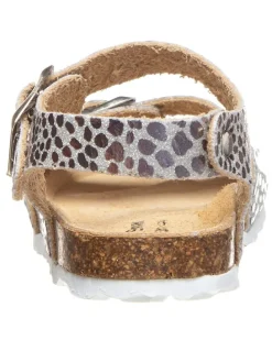 Sandalen in Silber/ Bunt