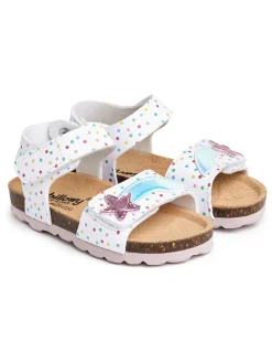 Sandalen in Weiß/ Bunt