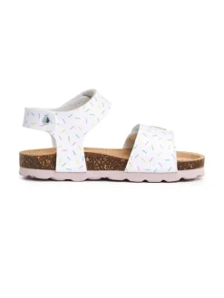 Sandalen in Weiß/ Bunt