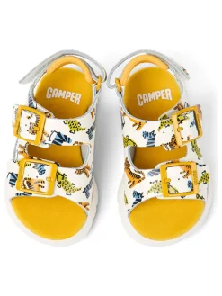 Sandalen in Weiß/ Gelb