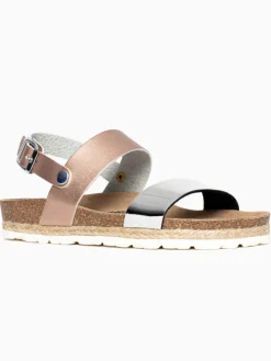 Sandalen "Leila" in Silber/ Bronze