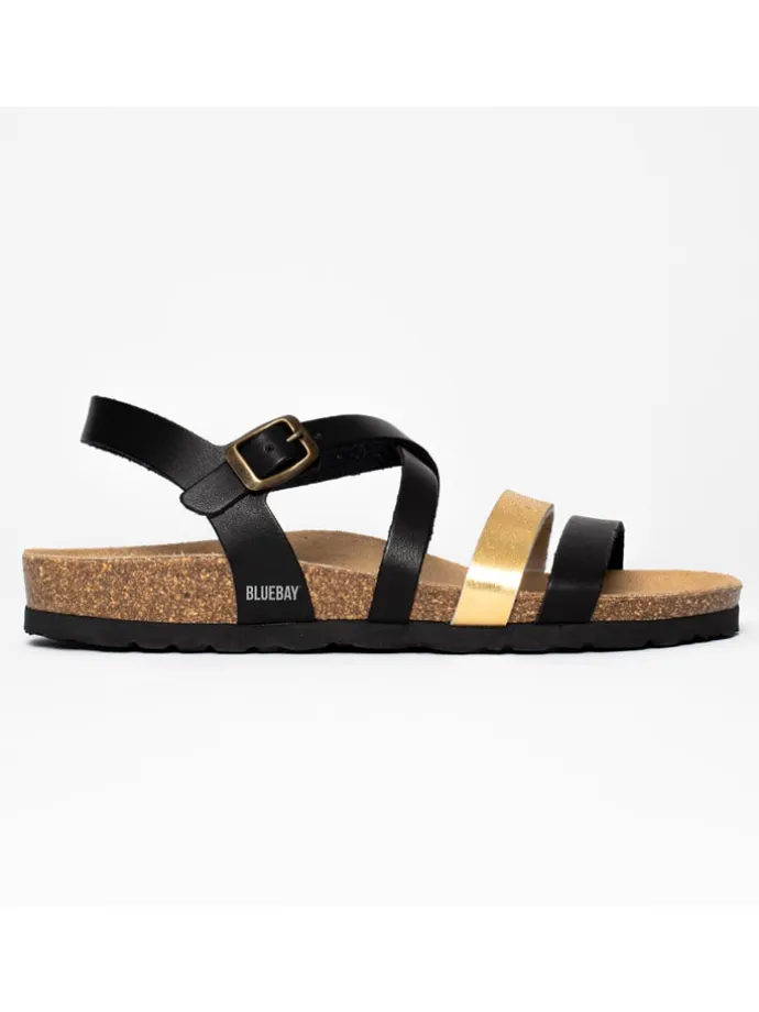 Sandalen "Marte" in Schwarz/ Gold