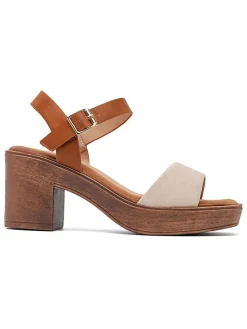 Sandaletten in Beige/ Hellbraun