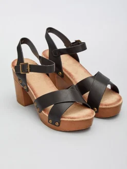 Sandaletten in Schwarz