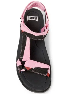 Sandaletten in Schwarz/ Rosa