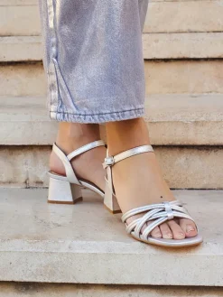 Sandaletten in Silber