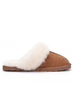 Schaffell-Hausschuhe "Emeline" in Hellbraun