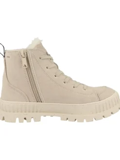 Schnürboots Pallashock Zip Warm in beige